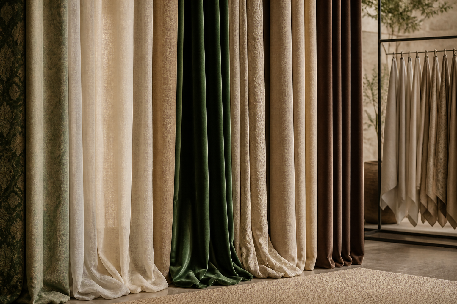 Premium curtain fabric collection